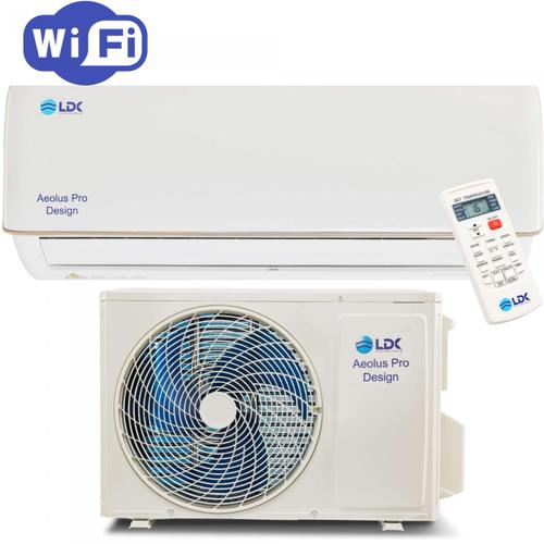 Aparat de aer conditionat tip Pompa de caldura LDK Aeolus ProDesign 13.600BTU, Clasa A++, Putere 4 kW, Inverter, Anti mucegai, SelfClean, Sleep, Eco, Timer, Wi-Fi, Self Diagnosis, Turbo, Afisaj LED, AutoRestart (Alb)