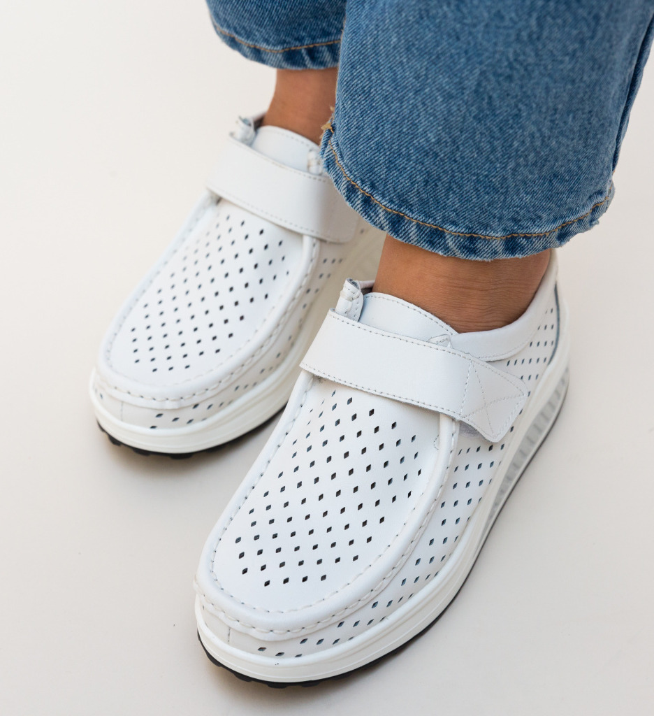 Pantofi Casual Bozta Albi