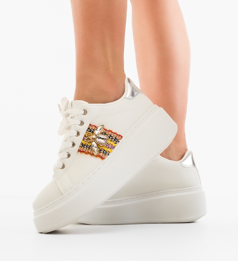 Sneakers dama Wayne Argintii