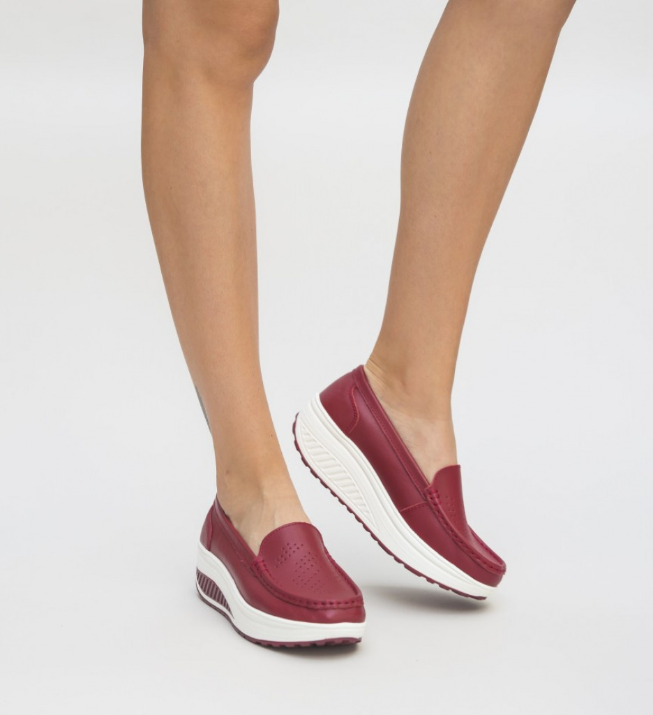 Pantofi Casual Musta Rosii