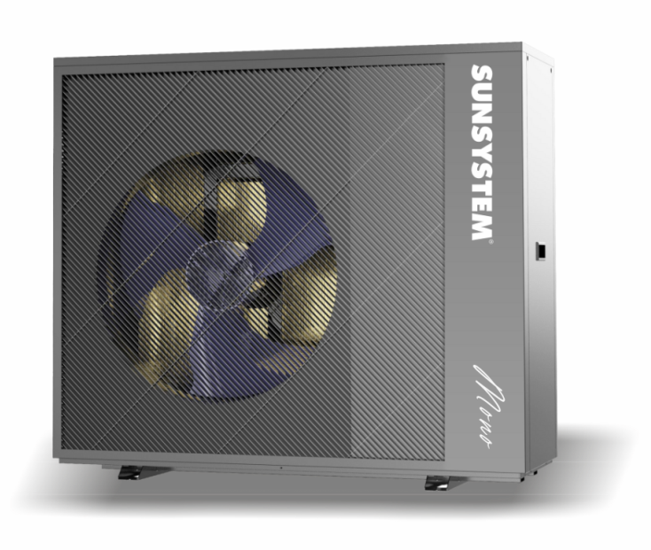 Pompa de caldura Aer-Apa pentru incalzire si racire, Sunsystem R32-0840-1PH, Monobloc 8.4 kW, Inverter R32 ERP A+++, compresor Panasonic, Monofazata, Control Wi-Fi