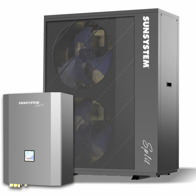 Pompa de caldura Aer-Apa pentru incalzire si racire, Sunsystem R32-0220-3PH, Split 22 kW, Inverter R32 ERP A+++, compresor Panasonic, Trifazata, Control Wi-Fi
