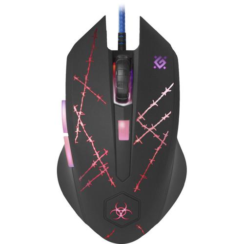 Mouse Gaming Defender Forced GM-020L, Wired, iluminare RGB (Negru)