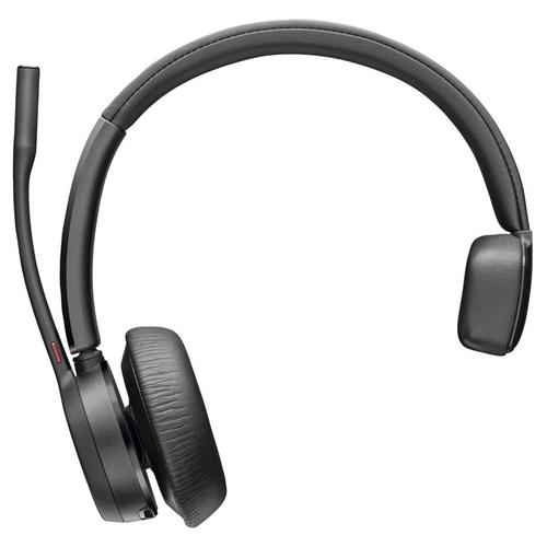 Casti Call Center Bluetooth Poly Voyager 4310 UC + adaptor USB-A BT700, cu suport de incarcare, Microfon (Negru)