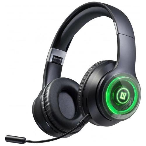 Casti Gaming Stereo Wireless Defender Freemotion B400, Bluetooth, LED, USB Type-C, Microfon, Autonomie pana la 90 de ore (Negru)