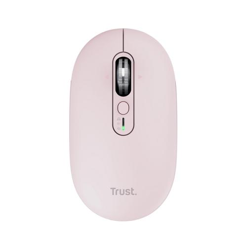 Mouse wireless Trust Seron Hyperscroll, rezolutie maxima 3200 DPI, Roz