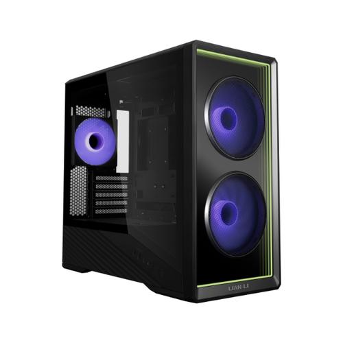 Carcasa Lian Li Vector V150 INF, Sticla securizata, mATX, Ventilatoare 3x ARGB (Negru)