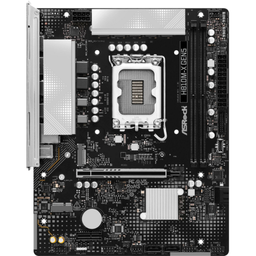 Placa de baza ASRock H810M-X Gen5, Intel H810, LGA 1851, mATX, DDR5