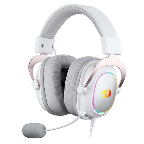 Casti Gaming Redragon ZeusX 7.1 albe iluminare RGB (Alb)