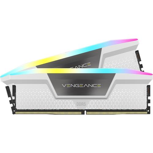Memorie Corsair Vengeance RGB 32 GB, DDR5, DIMM, 6000 MHz, CL36, 2x16 GB, 1.4V, XMP 3.0 (Alb)