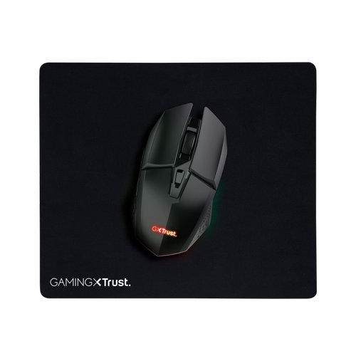 Mouse wireless + mousepad Trust GXT112 FELOX, 4800 DPI, 6 butoane, Iluminare LED (Negru)