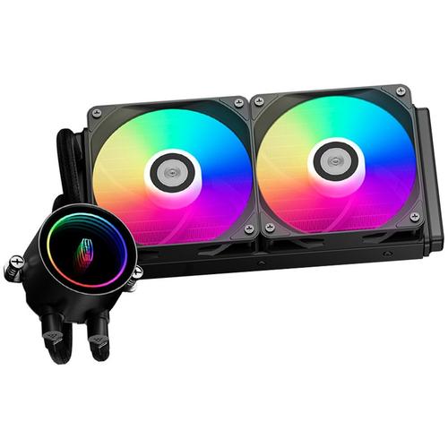 Cooler CPU PCCooler DA240 ARGB, 2 x 120mm, 500 - 1800 RPM, iluminare RGB (Negru)