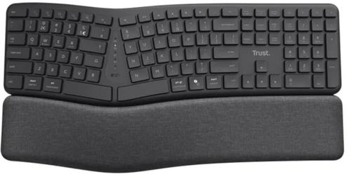 Tastatura Office Wireless Trust Keyra TR-25459, 2.4GHz/Bluetooth, Layout US (Negru)