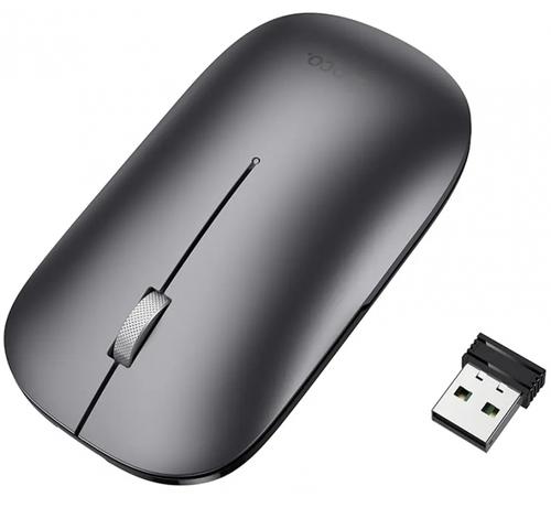 Mouse Wireless HOCO GM43, 1600DPI, BT / Wi-Fi, Gri