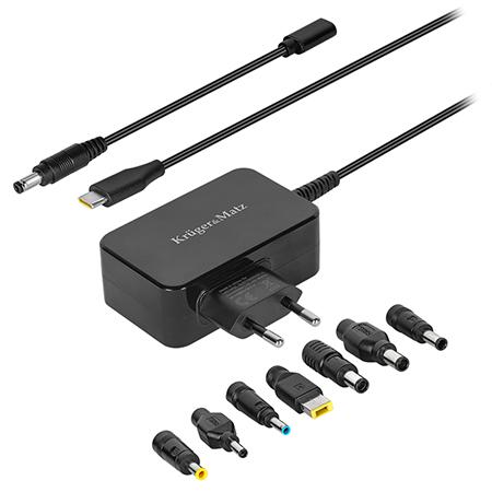 Incarcator laptop universal Kruger&Matz KM1450-65, 65 W (Negru)