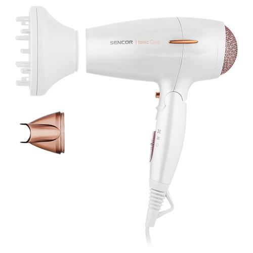 Uscator de par SENCOR SHD7200GD, 2000 W, 3 setari temperatura, 2 viteze (Alb/Roz)