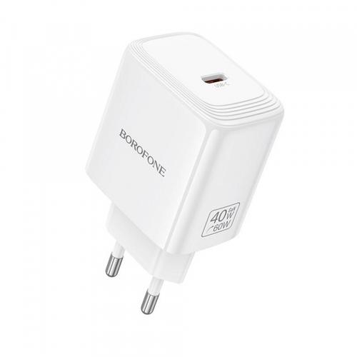 Incarcator Retea Borofone BN33 Fuente, 40W, 1 x USB-C (Alb)