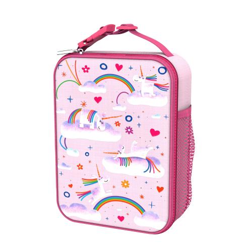 Geanta termoizolanta pentru pranz Ion8 Unicorn Rainbows, 26.5 x 19.5 cm