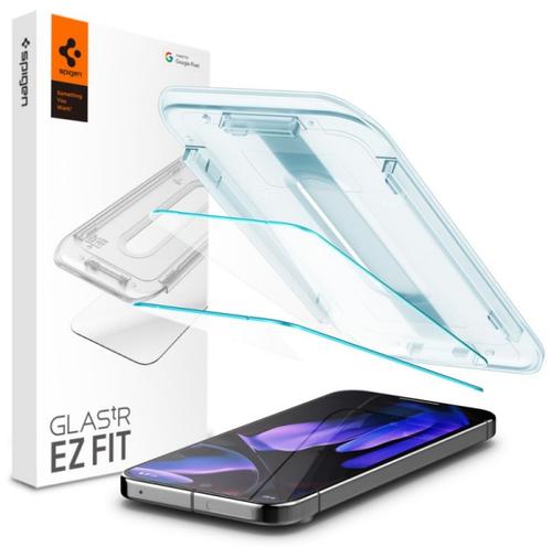 Folie de protectie Ecran Spigen EZ FIT pentru Google Pixel 9 / 9 Pro, Sticla Securizata, Full Glue, Set 2 bucati, 2.5D