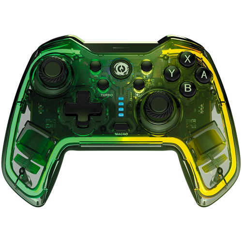 Gamepad Wireless Canyon CND-GPW02, Nintendo/PS3/PC/Android, Led RGB (Transparent)