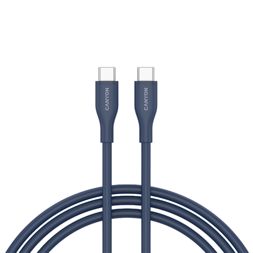 Cablu de date CANYON CNS-CC60SC10DB, 60 W, 1m, USB Type-C (Albastru inchis)