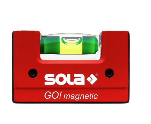 Nivela Sola Compacta, 75mm, magnetica (Rosu/Negru)