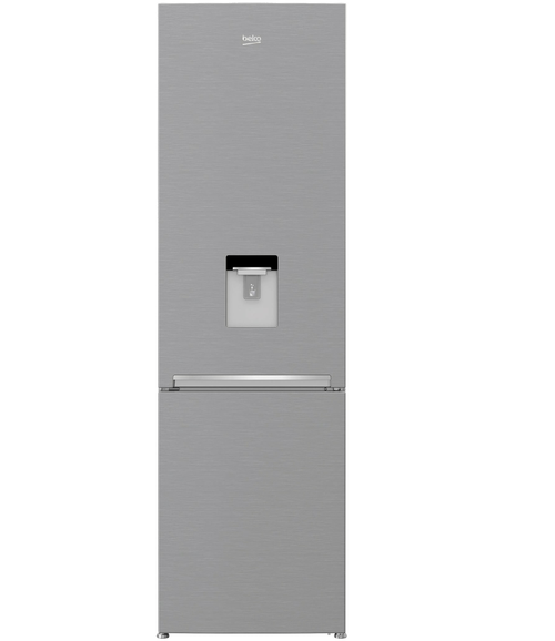 Combina frigorifica Beko RCSA406K40DXBN, 386 l, Clasa E, Termostat reglabil, Dozator de apa, H 202.5 cm (Argintiu)