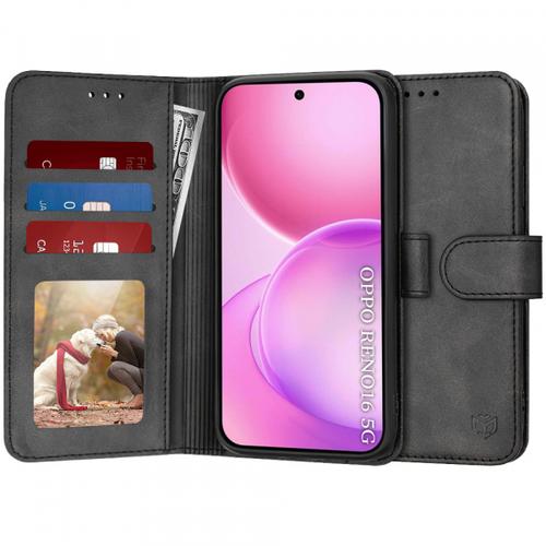 Husa pentru Oppo Reno16 / Reno16 Pro, Techsuit, Diary Book, Neagra