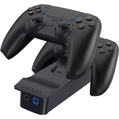 Statie dubla Venom VS5007 pentru controler  PlayStation5, Cablu de incarcare 1 m, port USB (Negru)