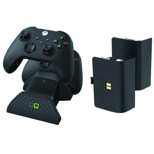 Set statie dubla de incarcare, 2 Baterii reincarcabile, Venom, VS2881, Compatibilitate Xbox One ,Xbox Seriile S & X, 850 mAh, Negru