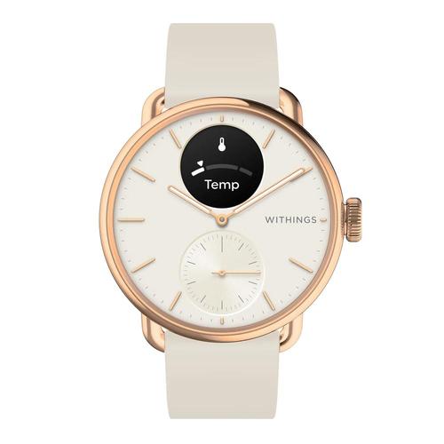 Smartwatch Withings Scanwatch 2, 38mm, Ecran OLED, Sticla Safir, Monitorizare Somn, Activitate, Temperatura, SpO2 (Auriu)