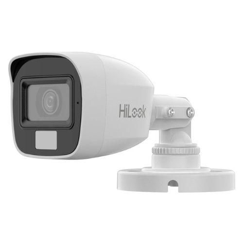 Camera supraveghere video Hikvision HiLook, HDTVI, 3K, lentila 2.8mm, IR 20m, lumina alba 20m, microfon, IP66 - THC-B157-LPS