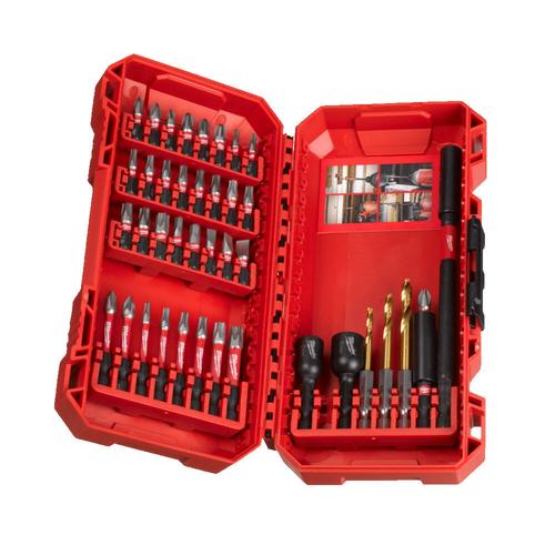 Set profesional SHOCKWAVE pentru insurubat 40 piese, PH, PZ, TX, cheie tubulara 7/8/10, prelungitor 60mm, Milwaukee