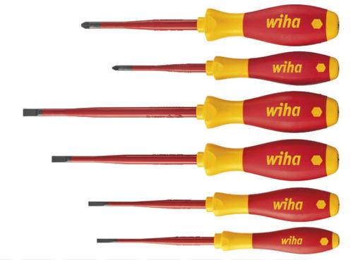 Set surubelnite Wiha SoftFinish® electric slimFix 36455, VDE (Rosu/Galben)