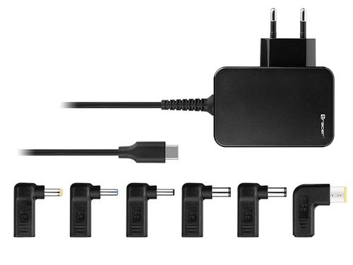 Incarcator universal pentru laptop Tracer Prime, 65W, USB-C 7in1 (Negru)