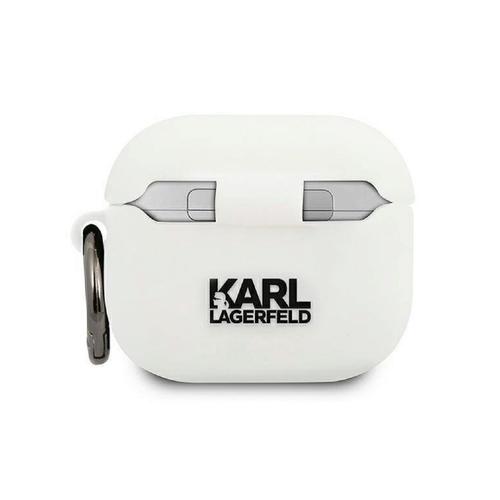 Husa Casti Karl Lagerfeld Silicon Choupette KLACA3SILCHWH pentru Apple Airpods 3 (Alb)