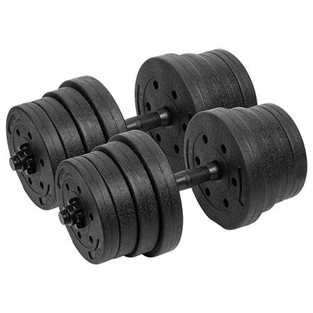 Set gantere Rebel Active RBA-2328-15, 2 x 15 kg (Negru)