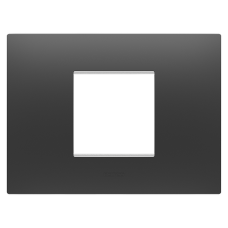 PLACA EGO - IN TECHNOPOLYMER - 2 MODULE - SATIN BLACK - CHORUSMART