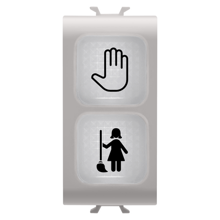 LAMPA INDICATOARE DUBLA - OPAL - DND+MUR - 1 MODUL - BEJ SATINAT NATURAL - CHORUSMART