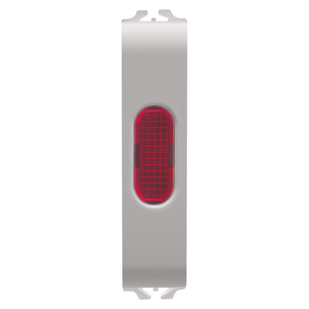 LAMPA INDICATOARE SIMPLA - ROSU - 1/2 MODUL - BEJ SATINAT NATURAL - CHORUSMART
