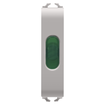 LAMPA INDICATOARE SIMPLA - VERDE - 1/2 MODUL - BEJ SATINAT NATURAL - CHORUSMART