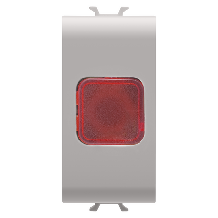 LAMPA INDICATOARE SIMPLA - ROSU - 1 MODUL - BEJ SATINAT NATURAL - CHORUSMART