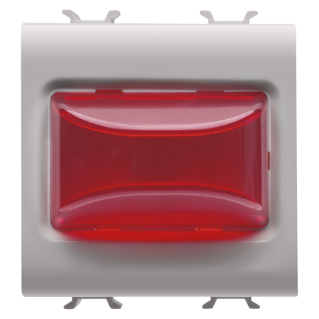LAMPA INDICATOARE PROEMINENTA - 12V c.a./c.c. / 230V c.a. 50/60 Hz - ROSU - 2 MODULE - BEJ SATINAT NATURAL - CHORUSMART