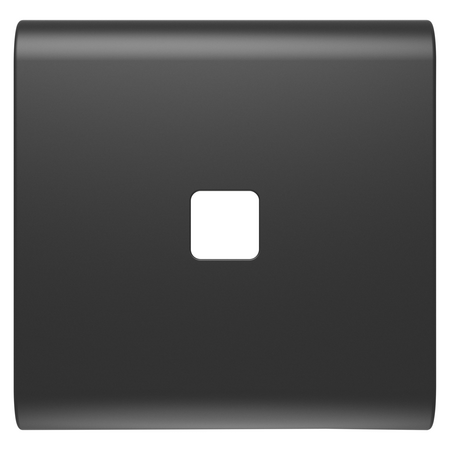 BUTON ÎNLOCUIBIL PENTRU COMENZI AXIALE - A SE COMPLETA CU OBIECTIV - 2 MODULE - NEGRU SATINAT - CHORUSMART