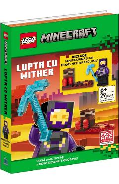 Lego Minecraft: Lupta cu Wither. 29 piese + Carte de activitati si benzi desenate