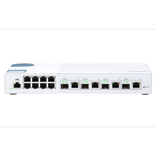 Switch Qnap QSW-M408-4C, 8 Porturi RJ-45, 4 Porturi SFP+/RJ-45 (Alb)