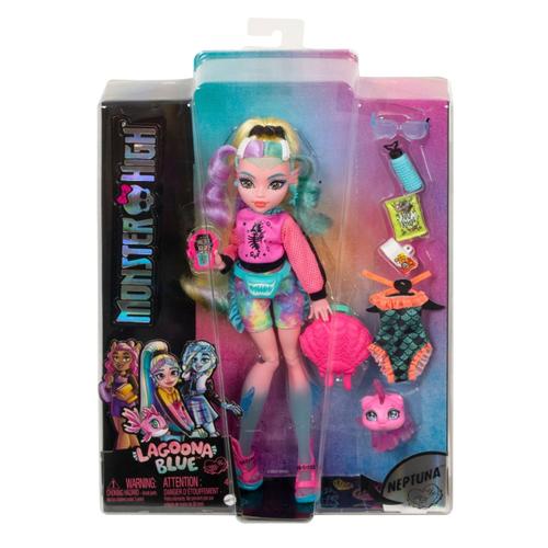 Papusa Monster High Lagoona Blue, cu animalut si accesorii