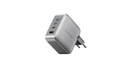 Incarcator de retea EcoFlow Rapid Pro 2 x 140W, 2 x 30W, 3x USB-C, 1x USB-A, GaN (Gri)