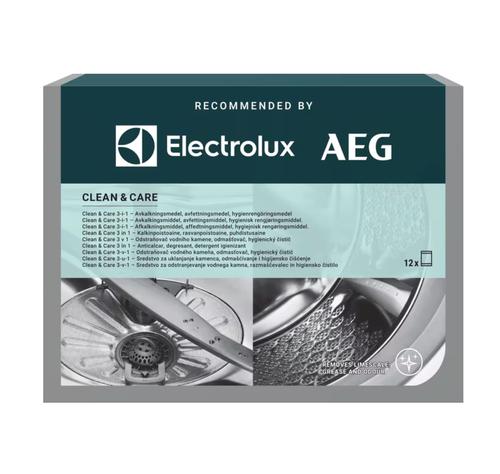 Solutie anticalcar Clean and Care 3in1 Electrolux M2GCP121 pentru masini de spalat rufe & vase (12 buc)