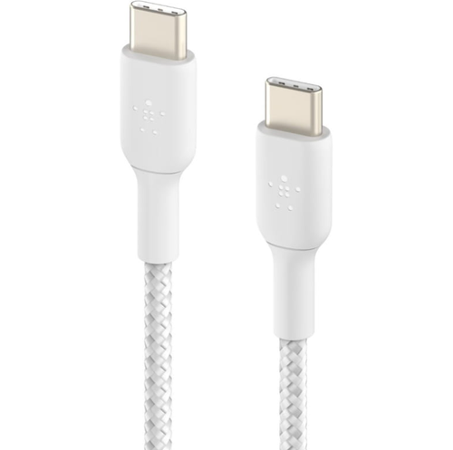Cablu Belkin Boost Charge Braided USB-C/USB-C 2m (Alb)